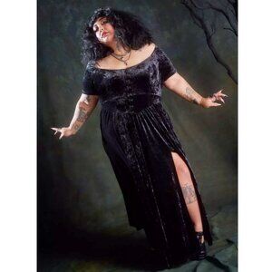 NWT Torrid 2 Nightfall Stretch Velvet Maxi Dress 2X 18 20
